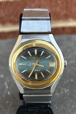 Men's Vintage 38MM Cornavin Dolphin Watch,17 Jewels, USSR , Rare Sold For REPAIR