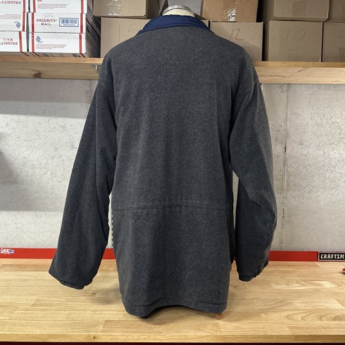 Vtg LL Bean Reversible Fleece Quilted Jacket Men’s 2XLT Blue/Gray - Picture 4 of 5