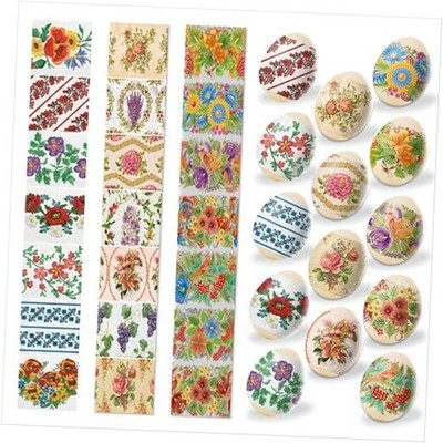  Egg Wraps Easter Set 21 Pcs - Thermo Heat Egg Shrink Wrappers with Orthodox 