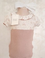 Paz Rodriguez Cute Chic Knit Romper 9M Designer Spanish Boutique BNWT New Tags