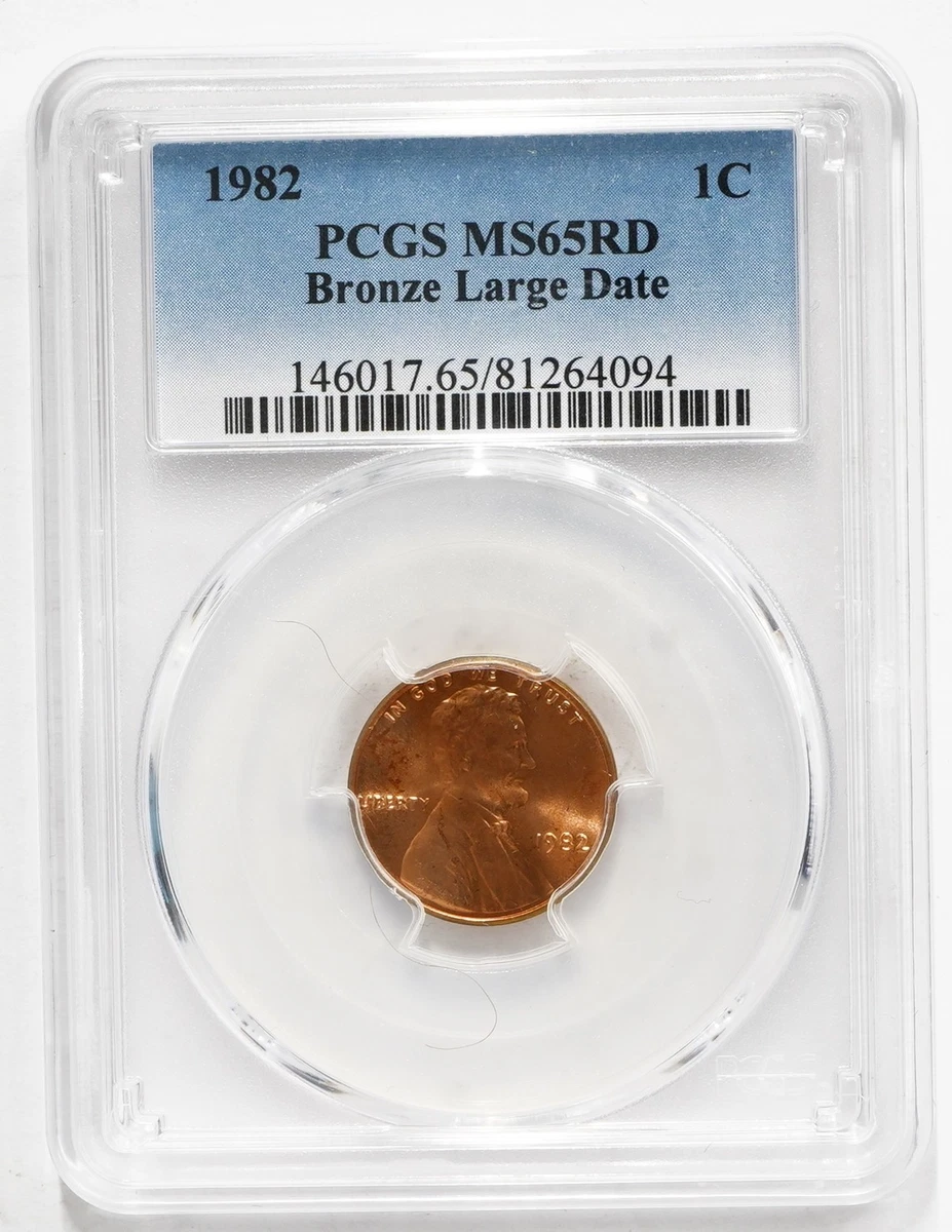 MS 65 Graded 1982 Lincoln Memorial Small Cents (1959-2008) for