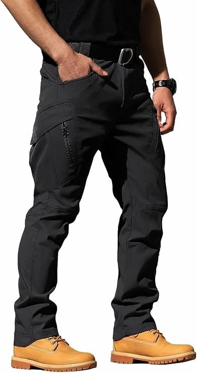 Men's Ripstop Tactical Cargo Pants Water Resistant Quick Dry (Size L 34)