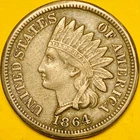 🔥1864 U.S. INDIAN HEAD PENNY CENT 1c COIN (XF-Extra Fine), Full “LIBERTY”