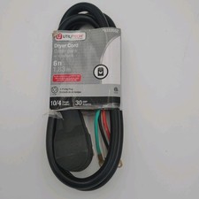 Utilitech Dryer Cord 6 ft 4 Prong Plug 10/4 Gauge 30 AMP 0333552 New