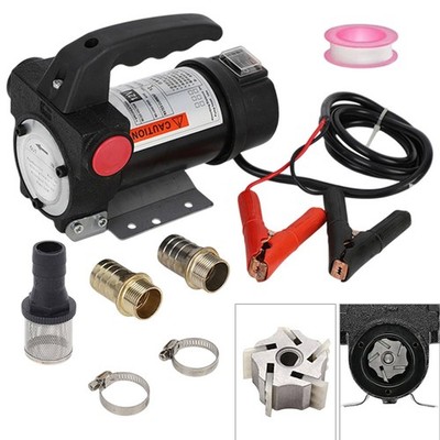 12V 200W Diesel Umfüllpumpe 40L/min selbstansaugendes Kraftstoff-Tankset tragbar