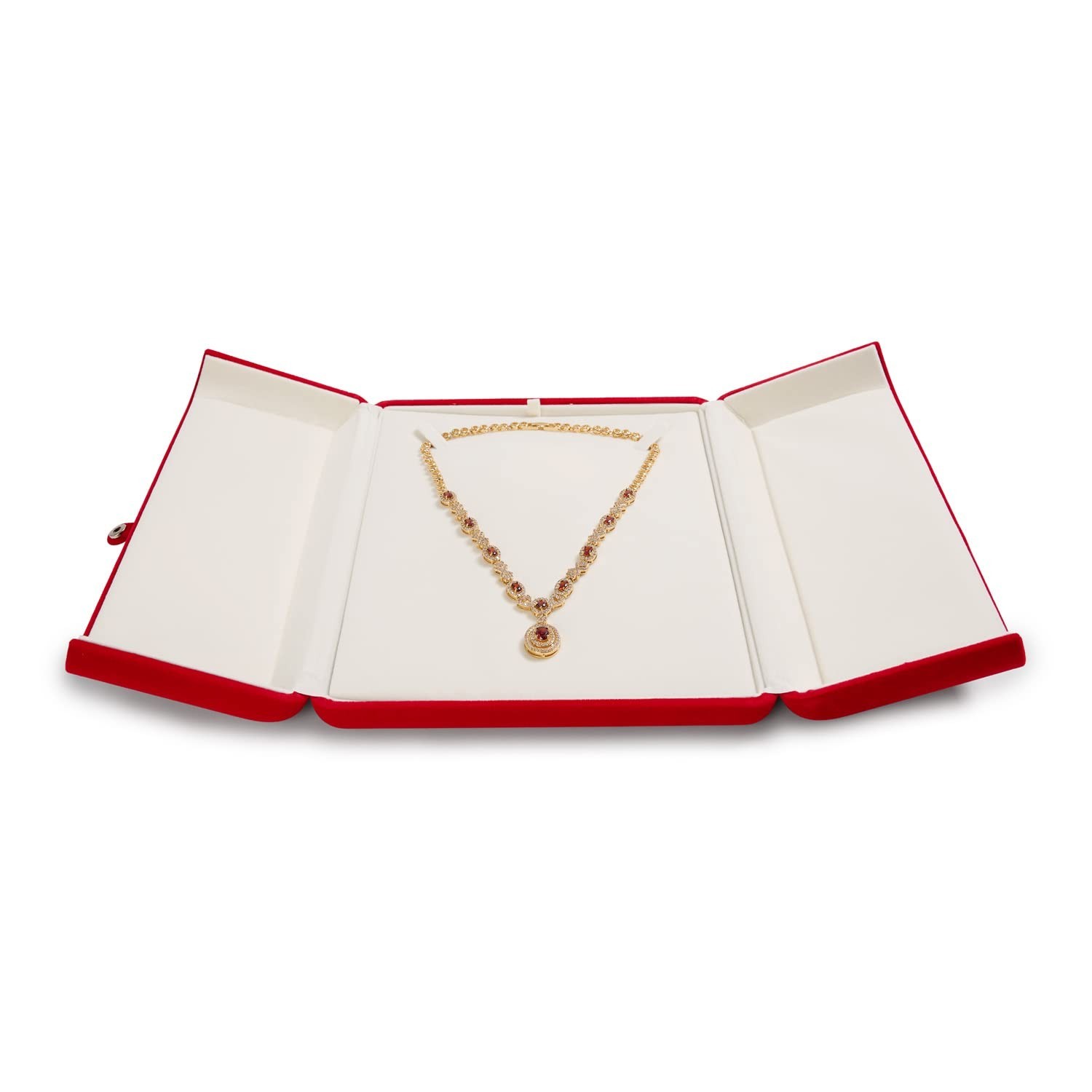 Oirlv Premium Velvet Big Necklace Gift Box Jewelry Box for Women Long Necklac...