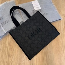 DIOR BEAUTY Exclusive Lace Mesh Tote Summer Beach Black Cannage Design New Bag