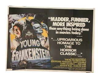 Young Frankenstein 1974 Original Uk Quad Poster Folded Gene Wilder Mel Brooks