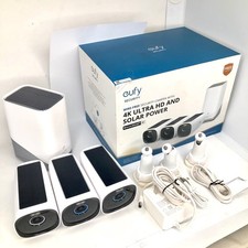 EufyCam 3, 3-Outdoor Wireless 4K Solar Powered Security Cameras w/ HomeBase 3
