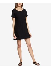SANCTUARY Womens Black Short Sleeve Above The Knee Evening Shift Dress S