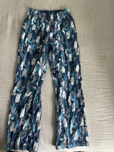 Women's Akira paint brushed blue denim jeans size Large