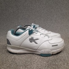 Kuru Kinetic Shoes Sneakers Womens 11 White Blue Leather Orthotic Slip Resistant