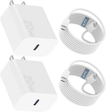 20W Fast Charger For iPhone 17 16 15 14 13 12 11 Pro Max USB-C Adapter PD Cable