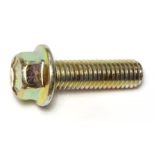 MIDWEST FASTENER 74642 Grade 8, 7/16"-14 Flange Bolt, Zinc Plated Steel, 1-1/2