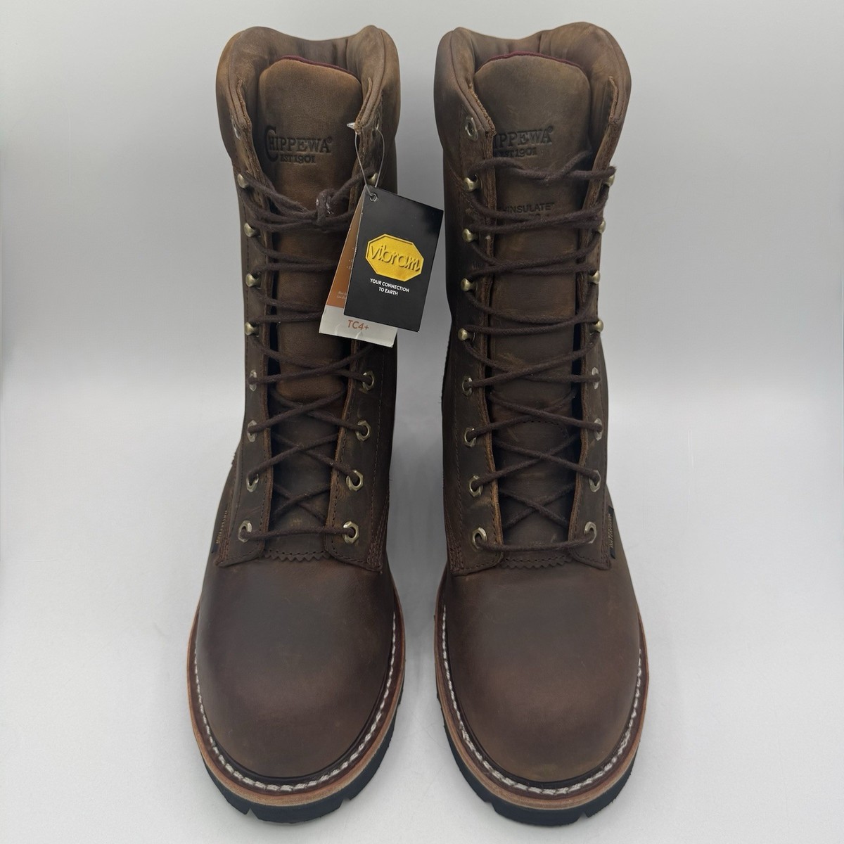 Chippewa Logger Boots‎ Men\'s Size 9.5 E Wide Tan Waterproof Leather Steel Toe Chippewa Men main image 4