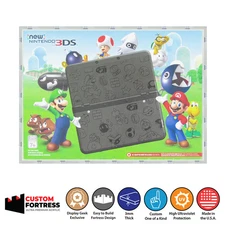 Custom Acrylic Hard Case for NEW NINTENDO 3DS SUPER MARIO BLACK EDITION Console