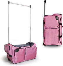 NEW Glittering Dance Bag with Garment Rack, 23 Inch Rolling Duffel with Wheels,
