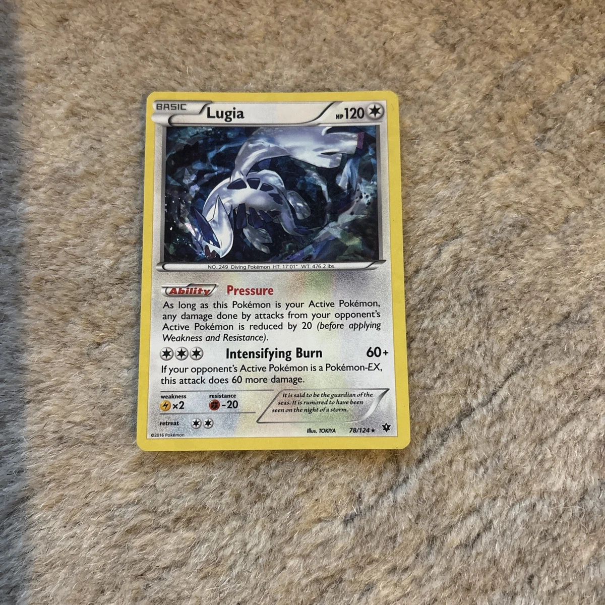 Lugia Pokémon TCG Fates Collide Individual Collectable Card Game