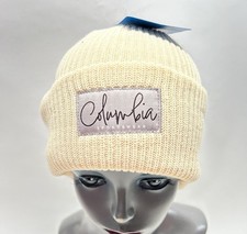 Columbia Lost Lager II Beanie Hat One Size Cream Brand New Cuffed Knit SH3 