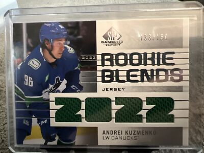 2022 Upper Deck SP Game Used Blends Jersey /150 Andrei Kuzmenko #RB-AK Rookie RC