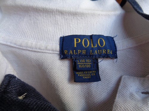 Polo da golf bianca Ralph Lauren ragazzo BLACKWATCH taglia L (14-16) Big Pony - Foto 5 di 7