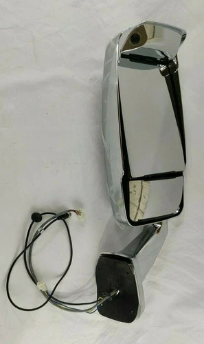 RV Velvac 2025 Euromax Chrome Head W/ Camera Lighted Arm Driver Side Mirror
