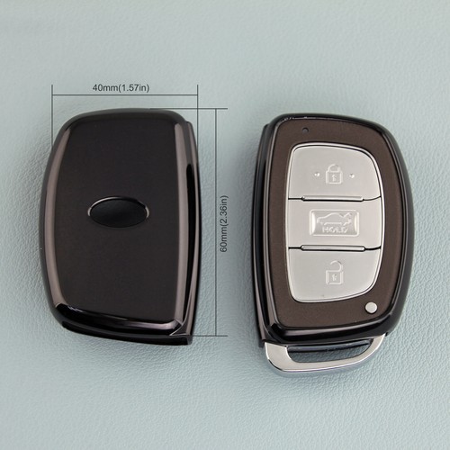 TPU Car Remote Smart Key Case Cover For 2015-2022 Hyundai Sonata Tucson Elantra - Picture 8 of 25