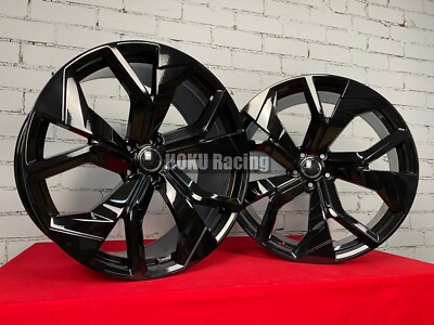 4X 23 Zoll RSQ8 4M Style Schwarz 5X112 Alufelgen für Audi RS7 Q7 Q8 RSQ7 Etron