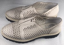 Vince Camuto Mritsa Leather Perforated Slip-On Derby Oxford Ivory Sneakers Sz 8