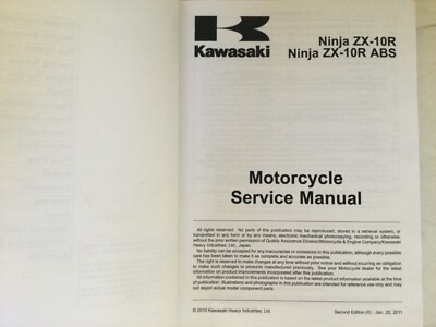 2011 Service Manual ZX1000J ZX-10R Ninja ZX10 ABS 99924-1443