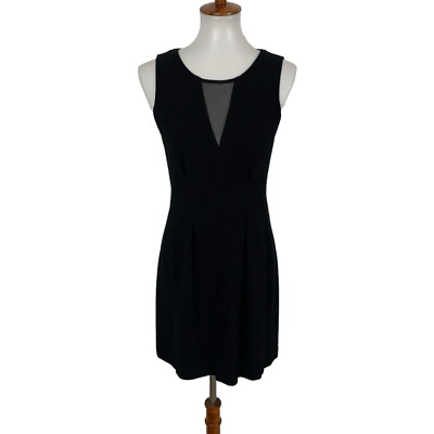 Aiko Mesh Dress Medium Black Sleeveless Back Zip Sexy Party Clubwear