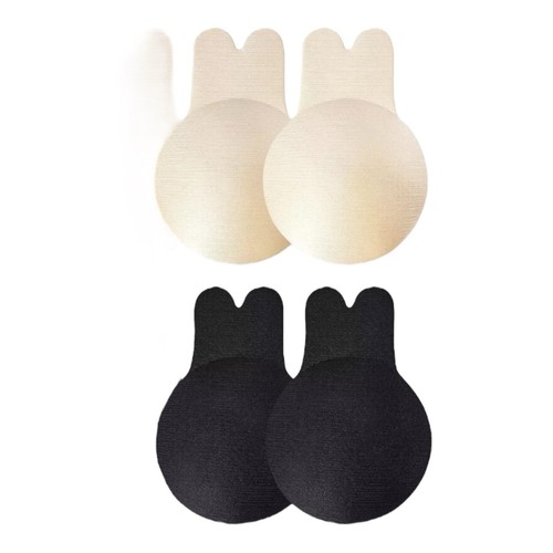 Selbstklebender Lifting BH Sticky 2 Paar unsichtbare Silikon BHs beige und schwarz NEU - Bild 1 von 5