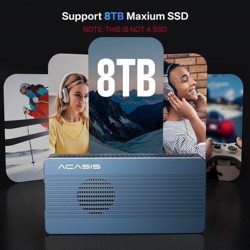 ACASIS 40Gbps M.2 NVME SSD Enclosure for Thunderbolt 3/4 USB-C Built-in Fan - Picture 8 of 10