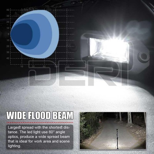 3" 4" 7inch Flush Mount Flood Spot Driving LED Work Light Fog Reverse 12V 24V AU - Picture 50 of 108