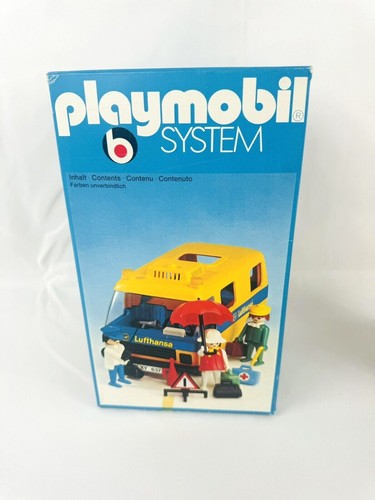 Vintage Playmobil 3255 Lufthansa Bus Set - komplett mit Karton - seltene Airline - Bild 5 von 8
