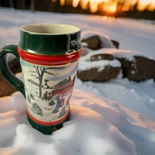 Vintage 1991 Budweiser Holiday Beer Stein “C” Series The Seasons Best