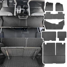 Floor Mats Trunk Cargo Liners Rear Backrest Mats For 2016-2022 Honda Pilot