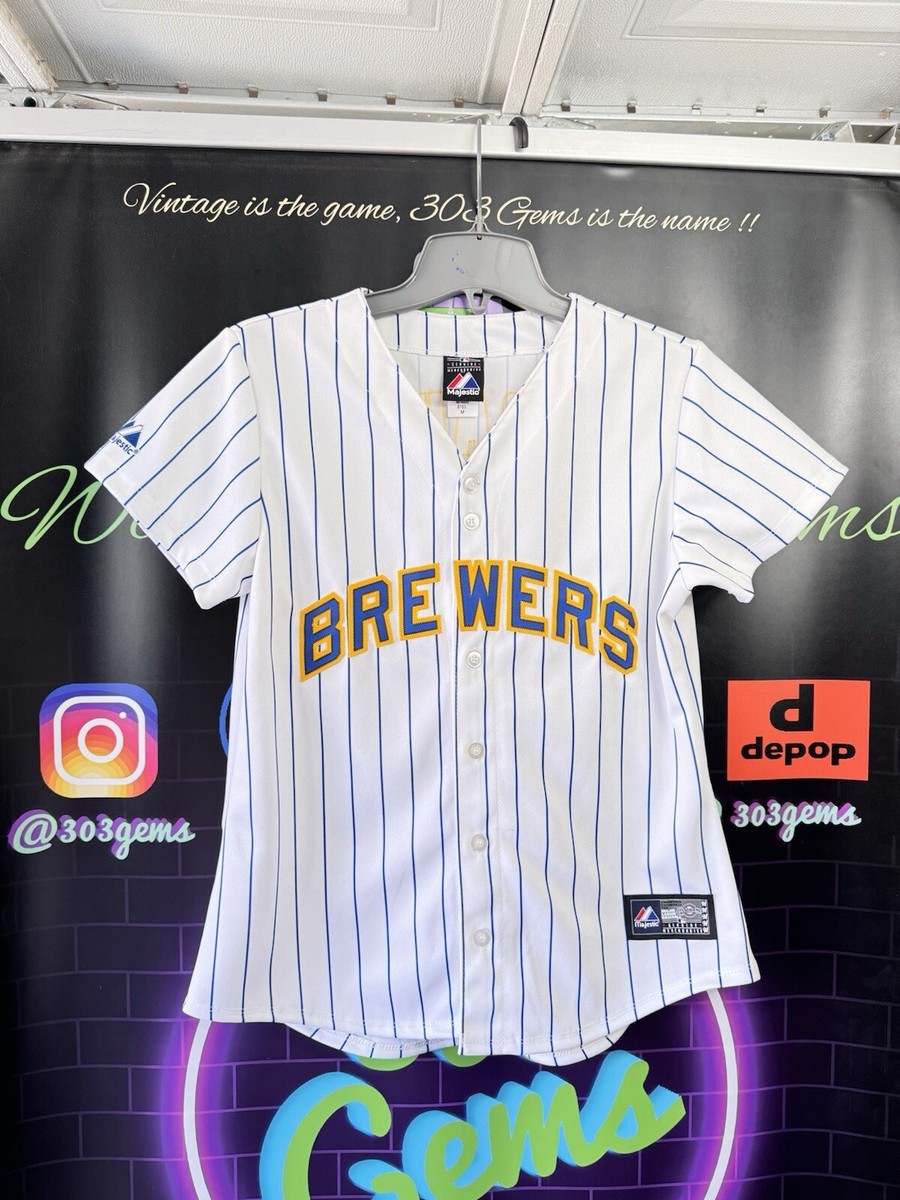 MLB　ミルウォーキー・ブルワーズ　ライアン・ブラウン　ユニフォーム　背番号8 WOMENS Authentic Milwaukee Brewers #8 Ryan Braun STITCHED MLB