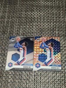 2020-21 Panini Mosaic #276 Saddiq Bey Reactive Orange Prizm RC SP Rookie Hawks