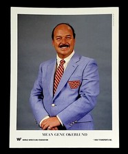WWE MEAN GENE OKERLUND OFFICIAL LICENSED 8.5X11 ORIGINAL PROMO PHOTO FROM 1988