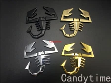 3D Metal Scorpion Aoto Car Body Side Door Emblem Decal Rear Trunk Badge Sticker