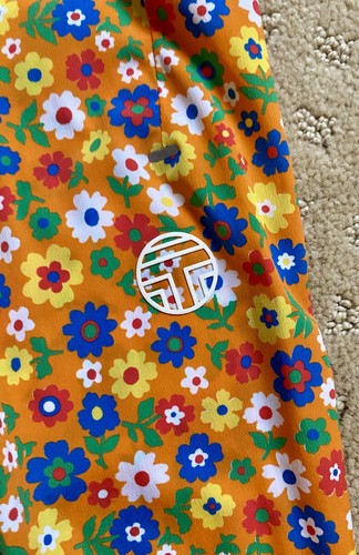 Tory Burch Sport Waterproof Packable Jacket Ritzy Floral Vibrant Orange EUC S - 第 11/11 張圖片