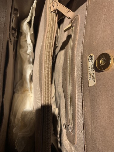 Bueno vintage Bag, Vinyl, Taupe 1950’s Art Deco Brief Bag - Picture 5 of 8