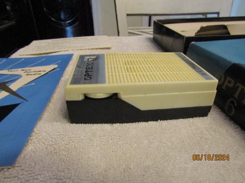 Vintage Optex Six Transistor Portable Radio Superheterodyne w Box Paperwork 50s - Picture 8 of 19