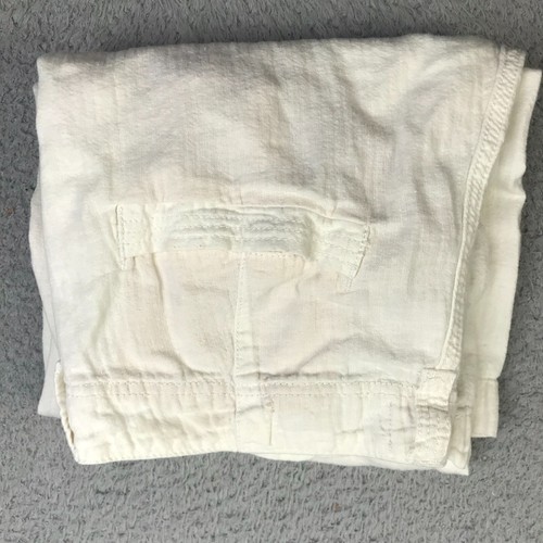 Pantalone Pilcro Anthropologie donna n.12 bianco misto lino gamba svasata - Foto 12 di 13