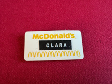 1980's, McDonald's Employee Name Badge (Scarce / Vintage)