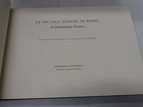 LE PICCOLE VEDUTE DI ROMA DI - GIAMBATTISTA PIRANESI - POLIFILO - 1985 - Imagen 2 de 3