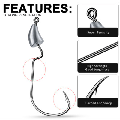 bullet weight hook and bullet 9KM Weights Fishing Sinkers 1.8~14g Fishing for Texas Ri 9km-dwlife The Bullet Weights BWP316 Blk 4 Ways to Rig a