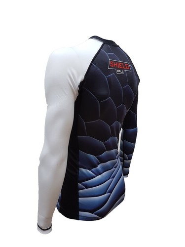 ShieldWall Scale Mens Womens Rash Guard Rashvest MMA BJJ - Long & Short Sleeve - Picture 5 of 8