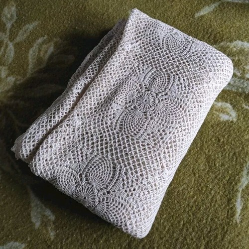Handmade antique double crochet Lace blanket 20s/30s - Fatto A Mano In Italia - Foto 11 di 12